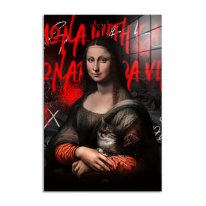 Glasbild - Pop Art - Mona Lisa