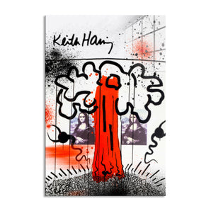 Glasbild - Pop Art - Keith Scribble Mona II