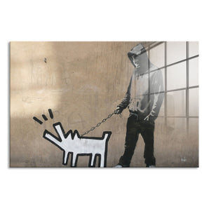 Glasbild - Dog Walking