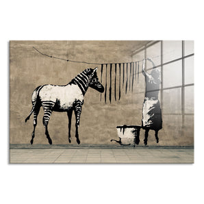 Glasbild - Zebrastreifen waschen