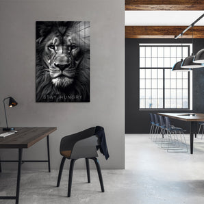 Glasbild - Stay Hungry - Proud Lion