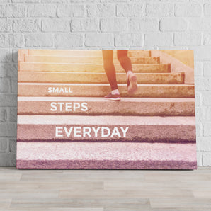 Leinwandbild - Small Steps Motivaton