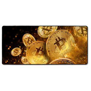 XXL Gaming-Mousepad - funkelnder Bitcoin BTC