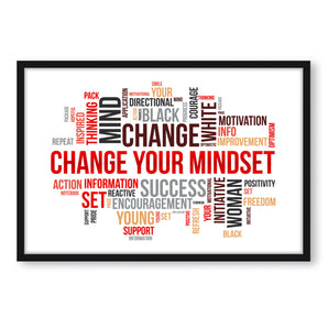 Poster im Rahmen - Mindset Motivaton