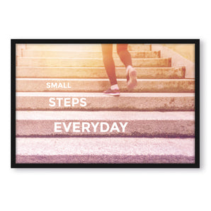 Poster im Rahmen - Small Steps Motivaton