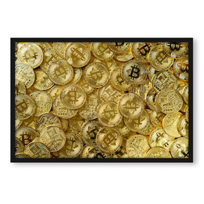 Poster im Rahmen - Bitcoins BTC Coin